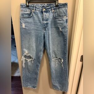 H&M Light Blue distressed Boyfriend Jeans